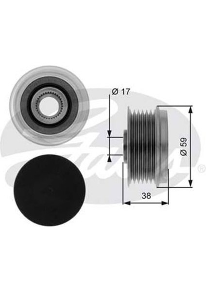 GAT-OAP7039 Alternatör Kasnağı Astra H-Combo C-Corsa C-...