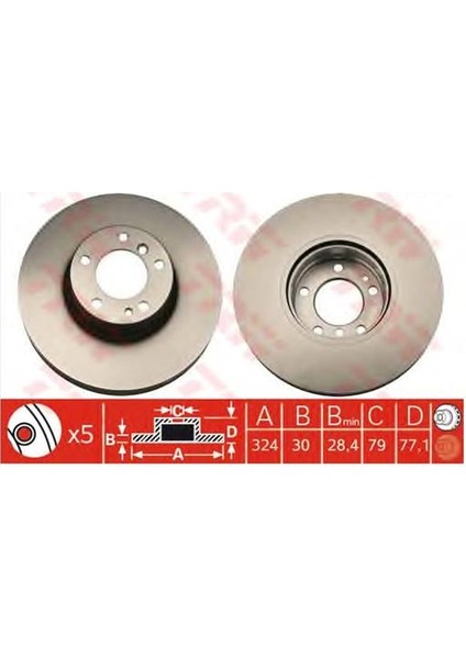 Disk Fren Aynası Ön 561553J E38 E39 95->5.40 7.40 8.40 Sadece 4000 Motor Için