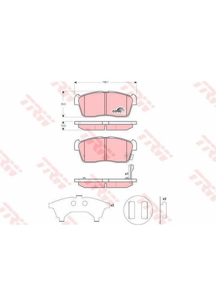 Disk Balata Ön GDB3276 Suzukı Ignıs (00-03)