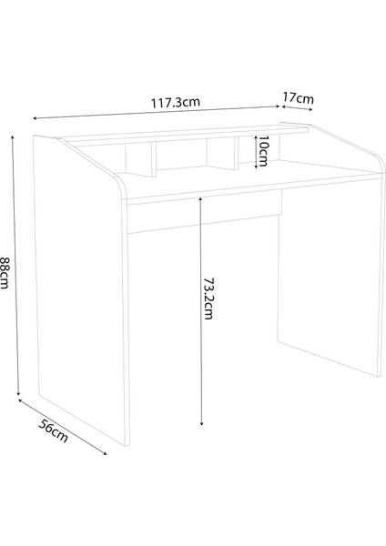 Zuko S8280 Oyuncu Masası Siyah Kırmızı 117 cm