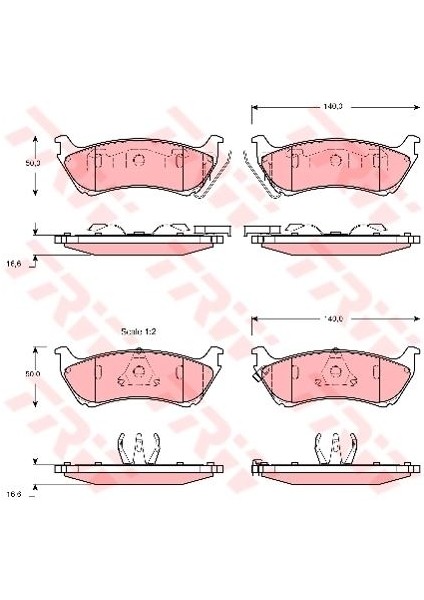 TRW-GDB1379 Arka Balata Mercedes W163 ML230 96-6.05 ML320...