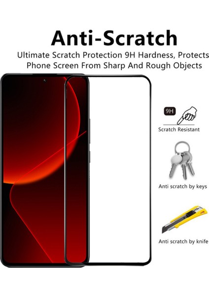 Xiaomi Mi 13T Pro Uyumlu Tam Kapatan Tamperli Cam Ekran Koruyucu Kırılmaz Cam