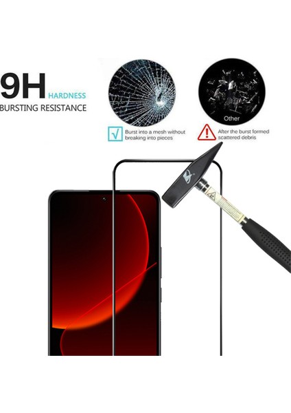 Xiaomi Mi 13T Pro Uyumlu Tam Kapatan Tamperli Cam Ekran Koruyucu Kırılmaz Cam