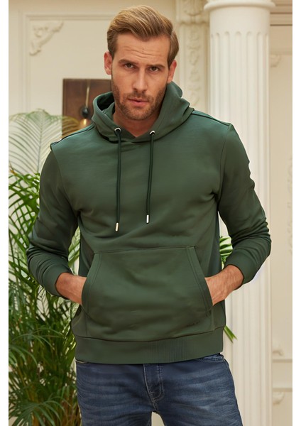 Erkek 3 Iplik Şardonlu Bol Kesim Sweatshirt