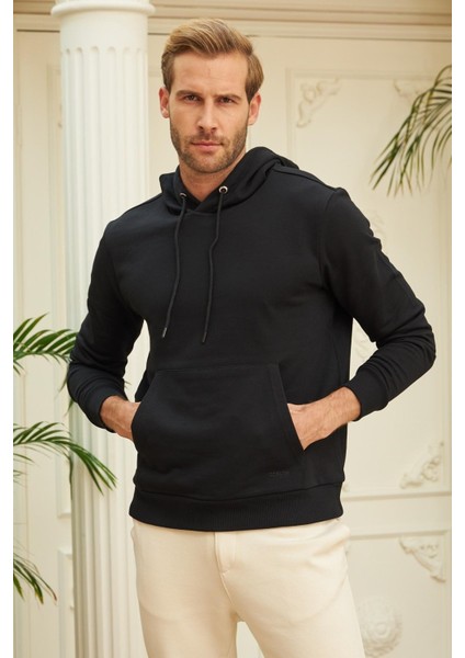 Erkek 3 Iplik Şardonlu Bol Kesim Sweatshirt
