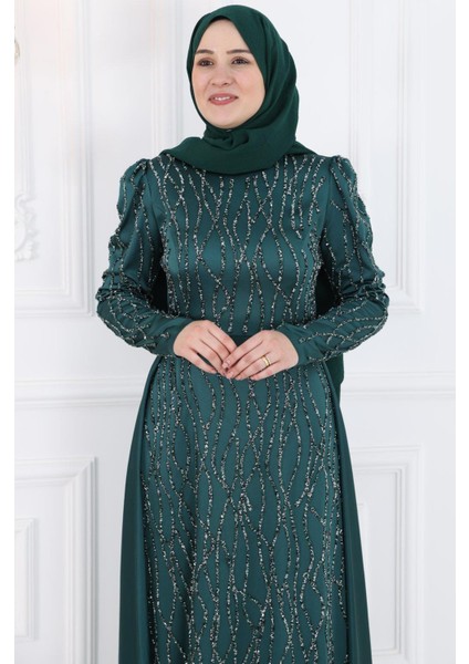 Didem Tesettür Abiye Zümrüt