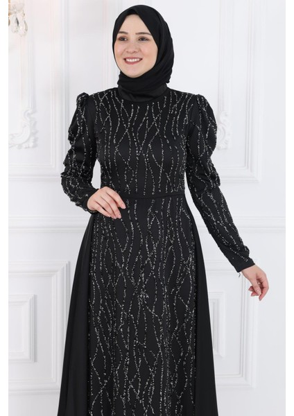 Didem Tesettür Abiye Siyah