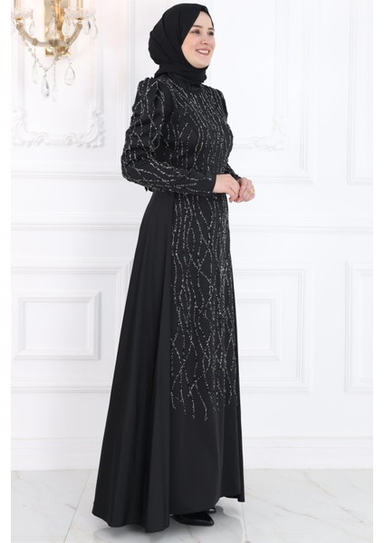 Didem Tesettür Abiye Siyah