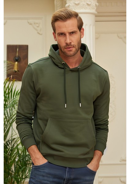 Erkek 3 Iplik Şardonlu Bol Kesim Sweatshirt