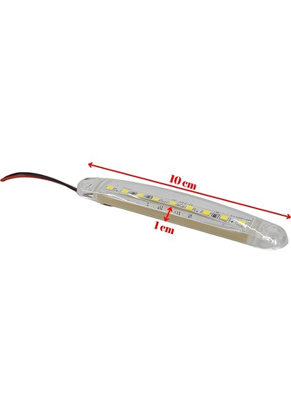 1 Adet Beyaz Parmak Lamba 9 LED 12V 24V