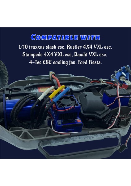 2 Adet Vxl-3s Velineon Esc Vxl-3 Vxl 3 S Isı Emici Soğutma Fanı Traxxas Bandit Rustler Stampede Slash 2WD/4X4 Vxl Parçaları (Yurt Dışından)