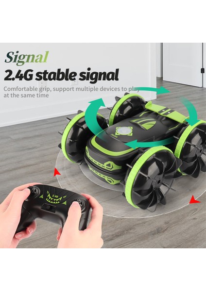 Rc Dublör Araba 4WD Izle Hareket Sensörü Kontrolü Deforme Edilebilir Dönüştürülebilir Araba Otomatik Demo Doğum Günü Hediyesi Oyuncaklar Çocuklar Için-Yeşil (Yurt Dışından)