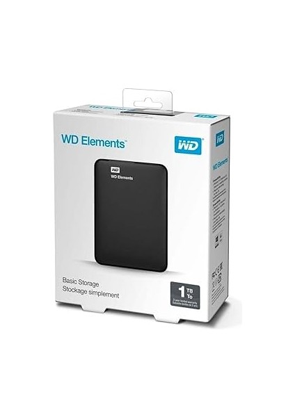 Wd 2.5 Elements 1tb USB 3.0 External HDD Si̇yah BUZG0010BBKWESN