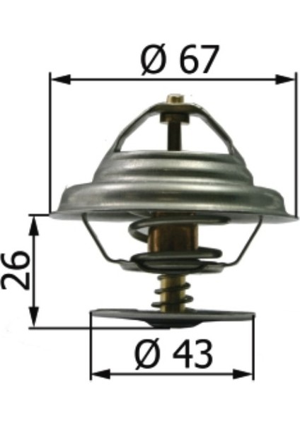 Termostat 83 Lük Iveco, Deutz 04224847 04224848 04223433