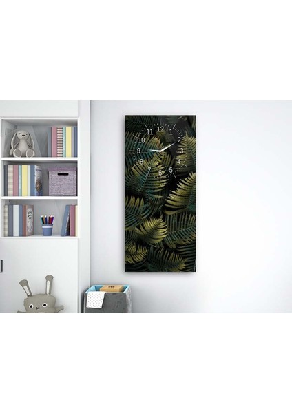 Dikey Üstten Saatli Sanat Temalı 50X100 cm Temperli Cam Tablo DSUS0063 fırsatları