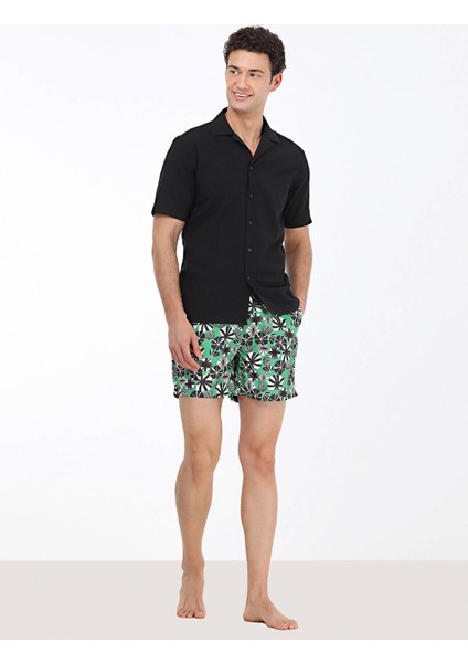 Siyah Desenli Regular Fit Dokuma Casual %100 Pamuk Gömlek fiyatları