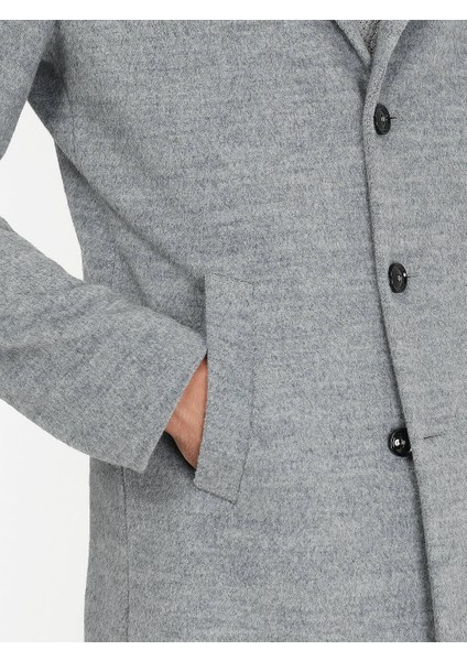Gri Loose Fit Kelebek Yaka Klasik Örme Palto fırsatları
