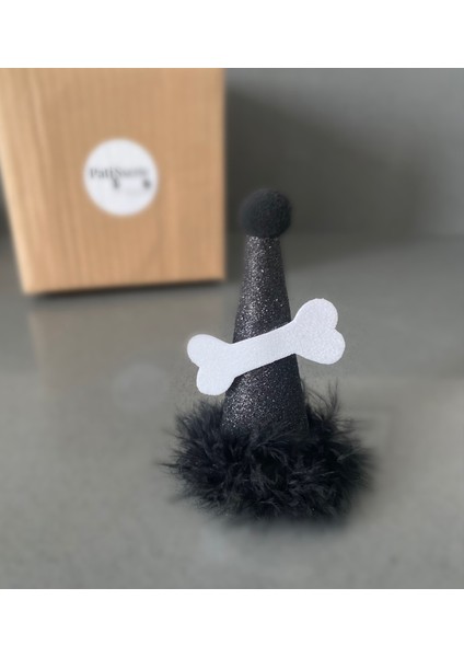 Köpekler Için Doğum Günü/ Parti Şapkası- Siyah
