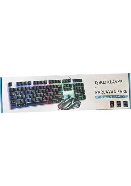 Bgrgkms Gaming Aydınlatmalı Klavye + Mouse Q Set