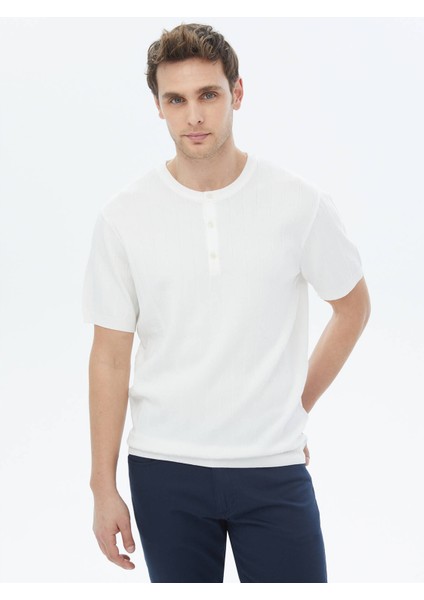 Ekru Hakim Yaka Jakarlı Triko modelleri