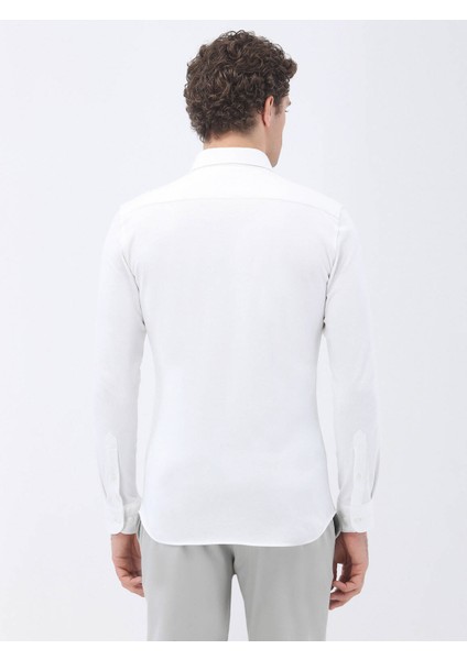 Beyaz Slim Fit Casual %100 Pamuk Gömlek indirimleri