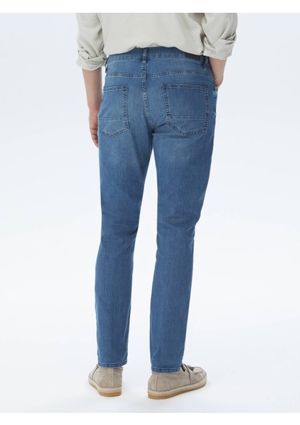 Lacivert Slim Fit Denim Pamuk Karışımlı Pantolon indirimleri