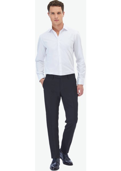 Beyaz Düz Slim Fit Dokuma Klasik %100 Pamuk Gömlek fiyatları