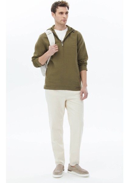 Haki Regular Fit Dokuma Overshırt fiyatları