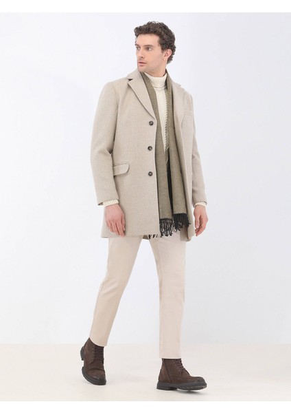 Ekru Yarım Balıkçı Yaka Pamuk Karışımlı Triko Kazak fırsatları