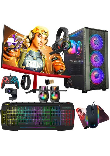TX5421 I5 6400 16GB Ram 512GB SSD 8gb RX580 23.6 Inç 100Hz Curved Oyuncu Masaüstü Bilgisayarı