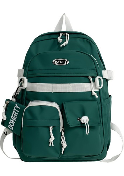 Öğrenci Okul Çantası Büyük Kapasiteli Sırt Çantası Kore Versiyonu Ortaokul Üniversite Öğrencisi Sırt Çantası (Yurt Dışından)