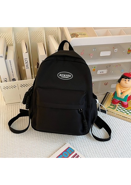 Hafif ve Çok Yönlü Küçük Mini Sırt Çantası Omuz Kızları Basit Stilde Okul Çantası (Yurt Dışından)