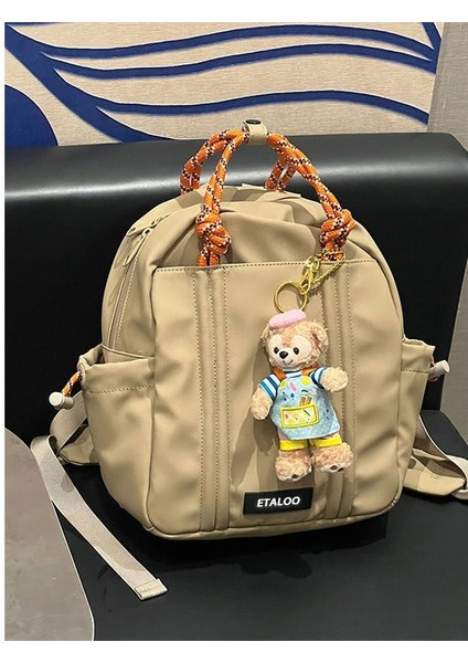 Büyük Kapasiteli Sırt Çantası Niş Tasarım Dokuma Halat Okul Çantası Rahat Hafif Doku Sırt Çantası (Yurt Dışından)