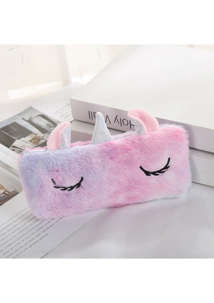 Sevimli Unicorn Peluş Kalem Çantası Kore Tarzı Girly Kalp Kırtasiye Saklama Çantası (Yurt Dışından)