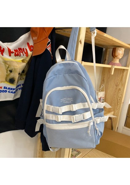 Harajuku Tarzı Lise Öğrencisi Ortaokul Öğrencisi Büyük Kapasiteli Sırt Çantası Basit Seyahat Sırt Çantası (Yurt Dışından)