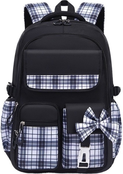 Ilkokul Öğrencileri Için Yeni Tarz Kuromi Fiyonklu Okul Çantası, 3-6. Sınıflar Için Gösterişli Günlük Çocuk Sırt Çantası (Yurt Dışından)