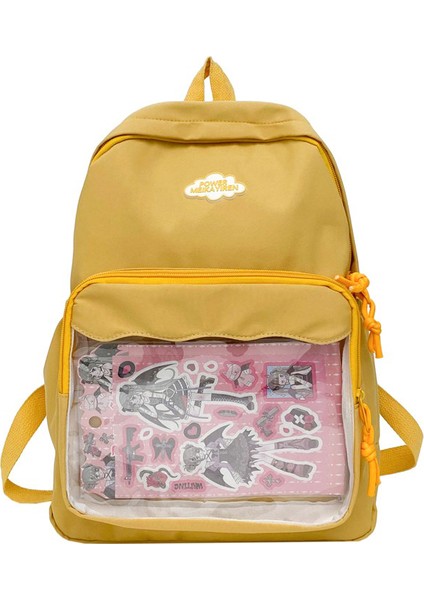 Jk Ağrılı Çanta Basit Vadi Bebek Çift Kullanımlı Sırt Çantası Japon Tarzı Ins Kız Şeffaf Sırt Çantası Yumuşak Kız Öğrenci Okul Çantası Bebek Çantası (Yurt Dışından)