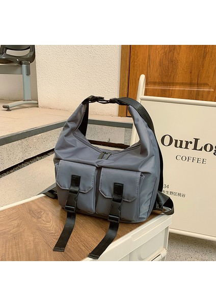 Büyük Kapasiteli Omuzdan Askili Çanta Erkek Japon Tarzı Harajuku Retro Iş Giysisi Askılı Çanta (Yurt Dışından)