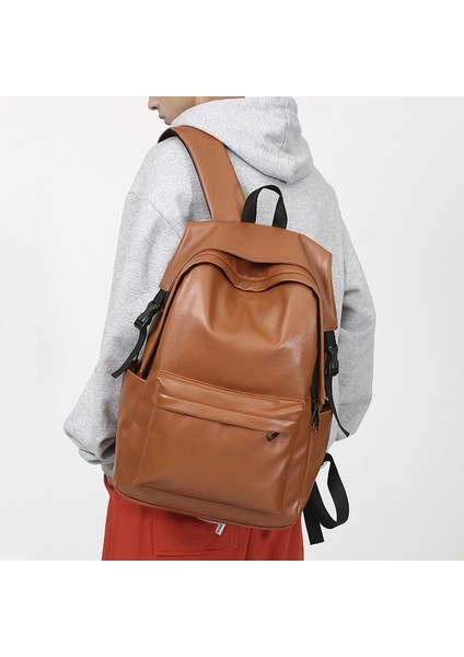 Düz Renk Sırt Çantası Büyük Kapasiteli Rahat Yeni Sırt Çantası Erkek ve Kadın Aynı Stil Okul Çantası (Yurt Dışından)