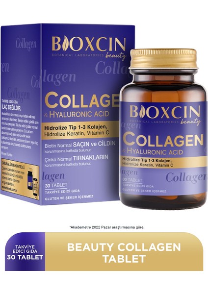 Beauty Kolajen 30 Tablet 1050 Mg - (Tip1 Tip 3 Hidrolize Kolajen)