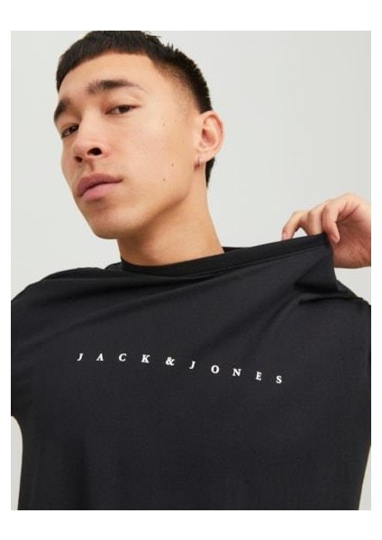 Erkek Jjestar Bisiklet Yaka Baskılı T-Shirt 12234746 Siyah fırsatları