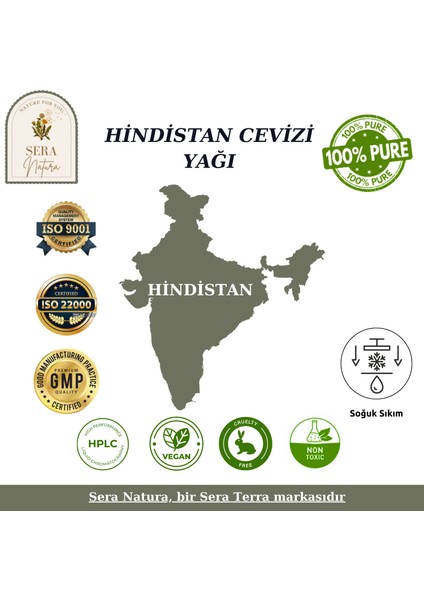 Hindistan Cevizi Yağı 210 Ml. %100 Saf