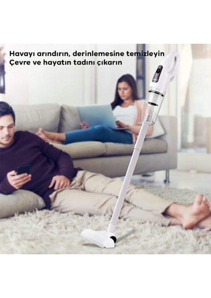 Kablosuz Dikey Şarjlı Mini Araç ve Ev Süpürgesi