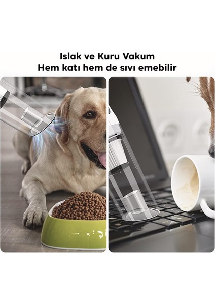 Kablosuz Dikey Şarjlı Mini Araç ve Ev Süpürgesi