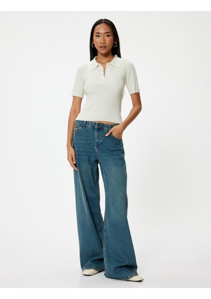 Polo Yaka Triko Kazak Kısa Kollu fiyatları