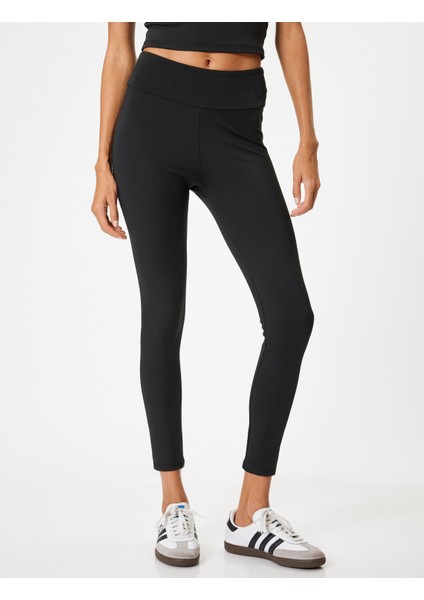 Basic Sporcu Taytı Yüksek Bel Bilek Boy Dar Kesim modelleri