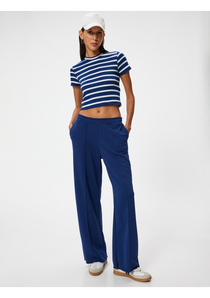 Basic Tişört Kısa Kollu Bisiklet Yaka Slim Fit