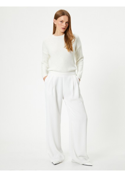 Basic Triko Kazak Uzun Kollu Bisiklet Yaka fiyatları