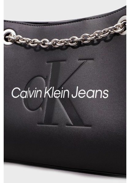 Calvin Klein Logolu Zincir Askılı Çanta K60K6078310GQ Bayan Çanta K60K607831 0gq