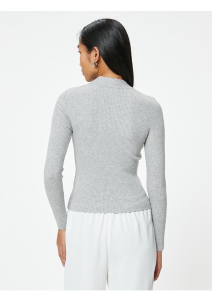 Basic Triko Kazak Hafif Dik Yaka Fitilli fırsatları